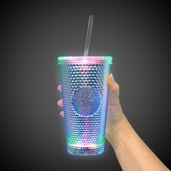 LED Diamond Double Wall 16 oz Tumbler