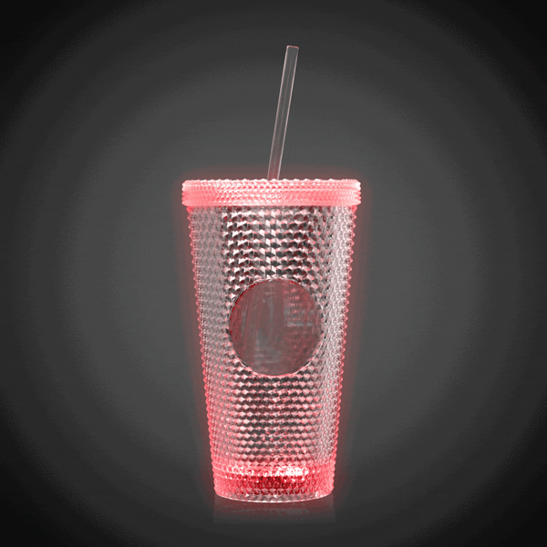 LED Diamond Double Wall 16 oz Tumbler