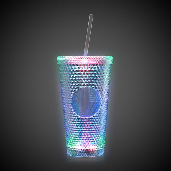 LED Diamond Double Wall 16 oz Tumbler
