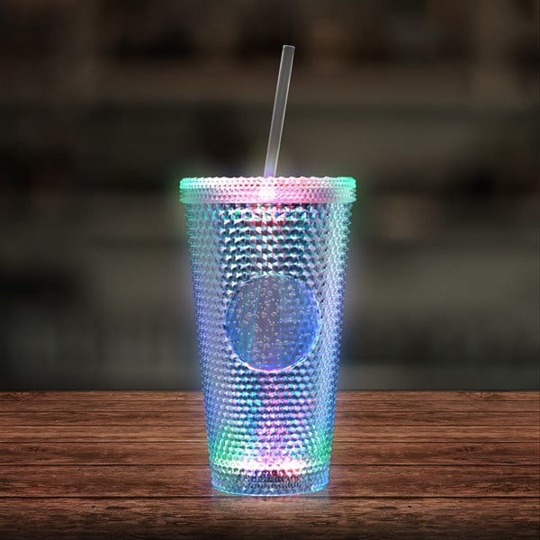 LED Diamond Double Wall 16 oz Tumbler