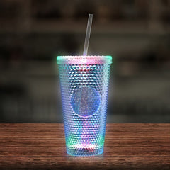LED Diamond Double Wall 16 oz Tumbler