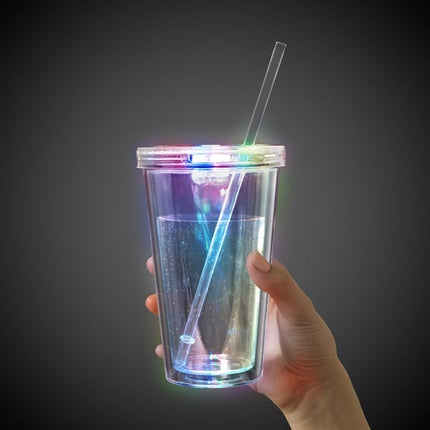 LED Light Up 18 Oz Double Wall Tumbler - Multi Color