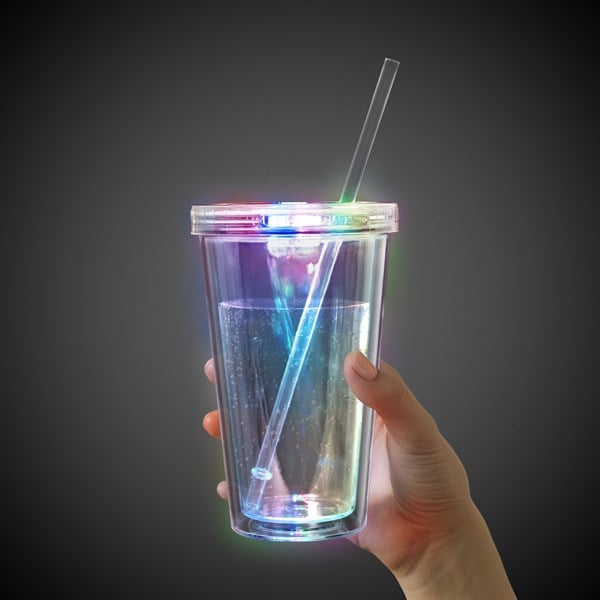 LED Light Up 18 Oz Double Wall Tumbler - Multi Color