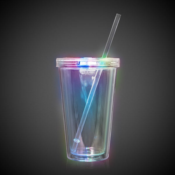 LED Light Up 18 Oz Double Wall Tumbler - Multi Color