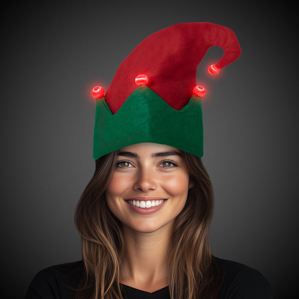 LED Elf Hats Retail Counter Display - 24 Hats Per Pack