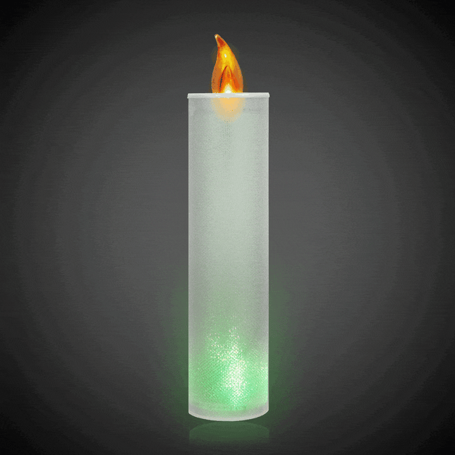 6.5" LED Flameless Multi-Color Glitter Candle