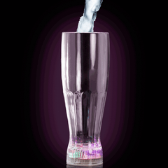 LED Flashing 12 Oz Pilsner Glasses With Freezable Base