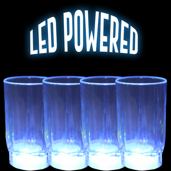 LED Flashing 2 Oz Shot Glasses - 12 Per Pack