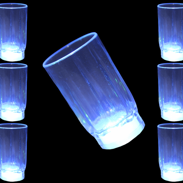 LED Flashing 2 Oz Shot Glasses - 12 Per Pack