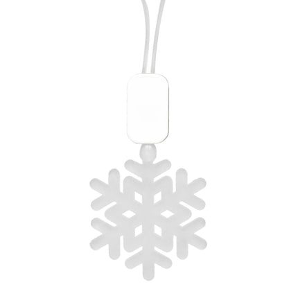 LED Light Up Flashing Blue Snowflake Pendant Necklace