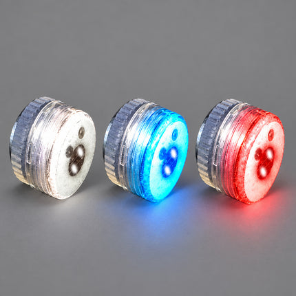 LED Flashing Button Body Lights-Patriotic Colors - Red Blue White