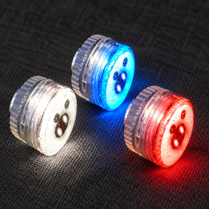 LED Flashing Button Body Lights-Patriotic Colors - Red Blue White