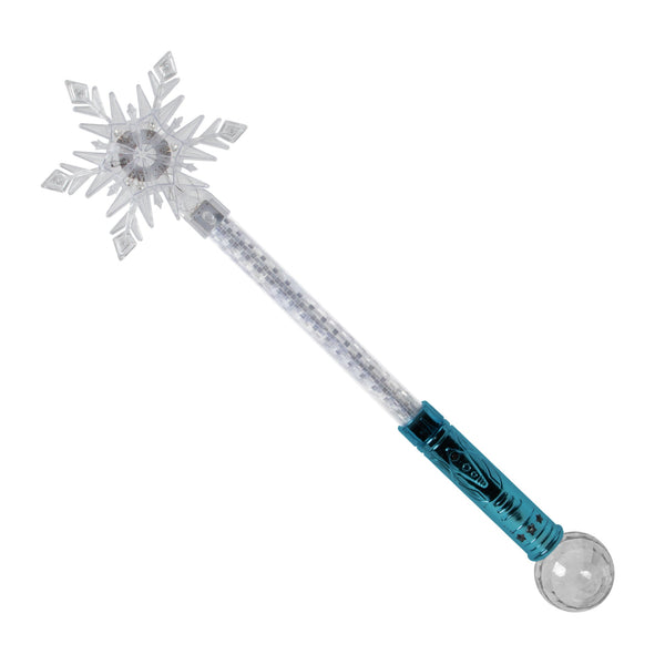 LED Flashing Jumbo Snowflake Wand With Ball