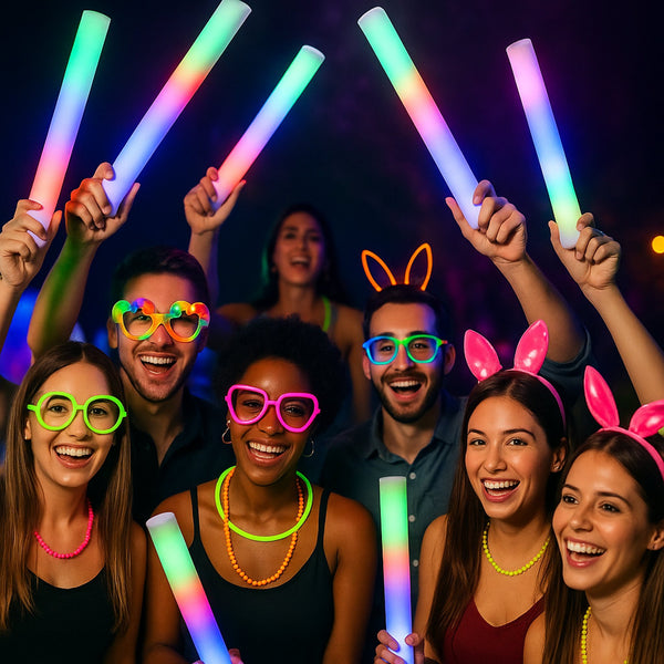 LED Light Up 16 Inch Multicolor Foam Stick Baton