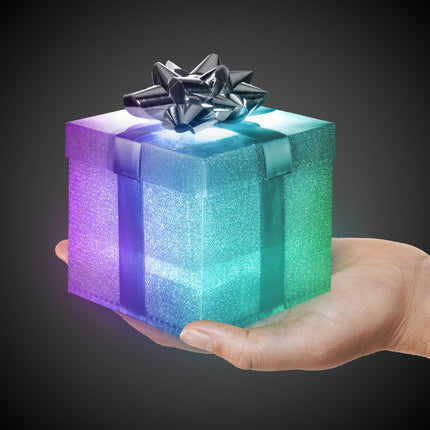 4" x 4" Multi-Colored LED Light Up Gift Box