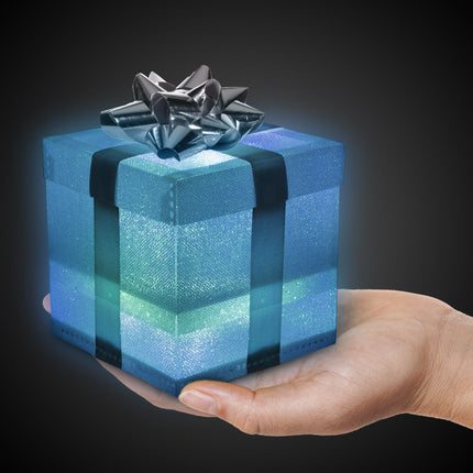 4" x 4" Multi-Colored LED Light Up Gift Box