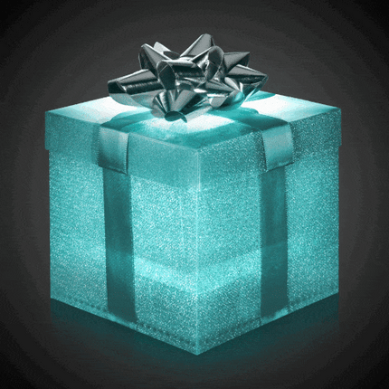 4" x 4" Multi-Colored LED Light Up Gift Box