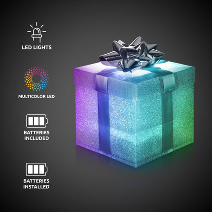 4" x 4" Multi-Colored LED Light Up Gift Box