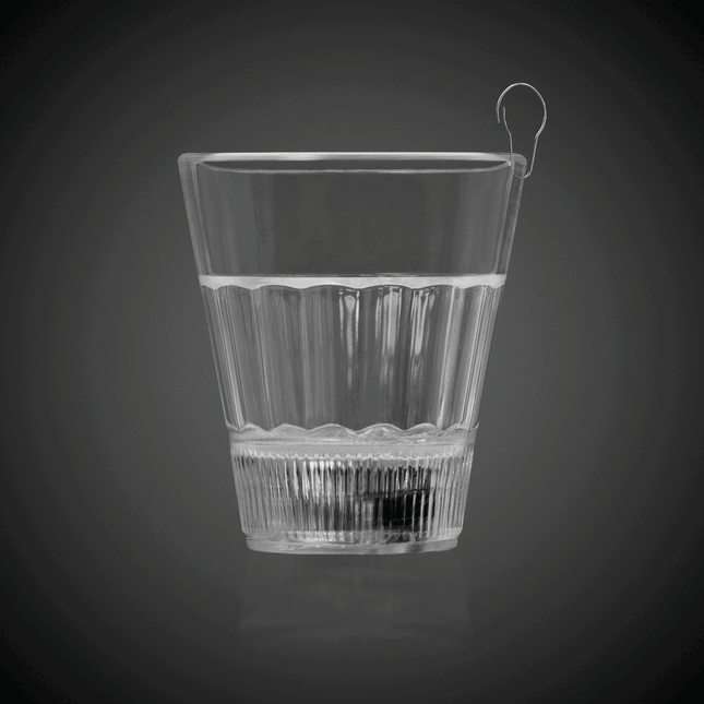 LED Green Light Up 2 Oz Shot Glass With Clip