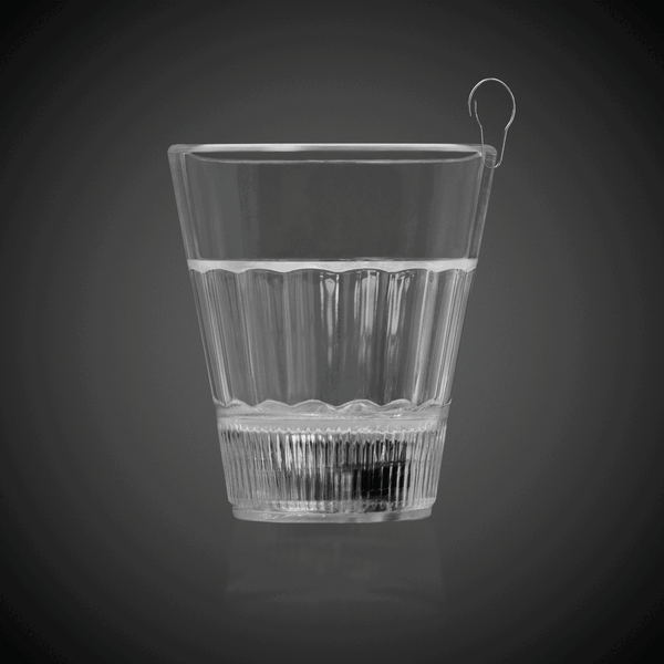 LED Green Light Up 2 Oz Shot Glass With Clip