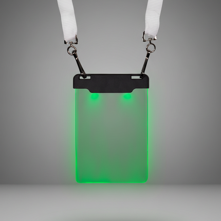 LED Green Sound-Activated Badge