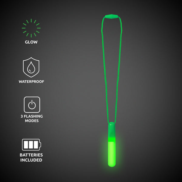LED Green Waterproof Light Stick With Lanyard
