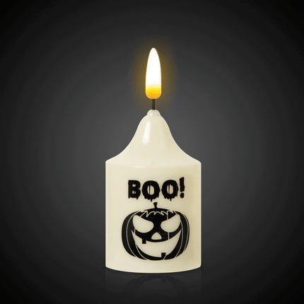 LED Halloween Boo Candles Retail Counter Display - 12 Per Pack
