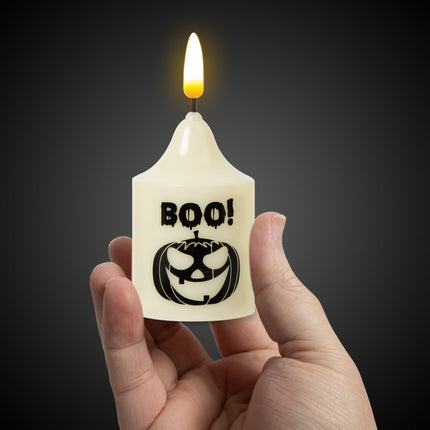 LED Halloween Boo Candles Retail Counter Display - 12 Per Pack