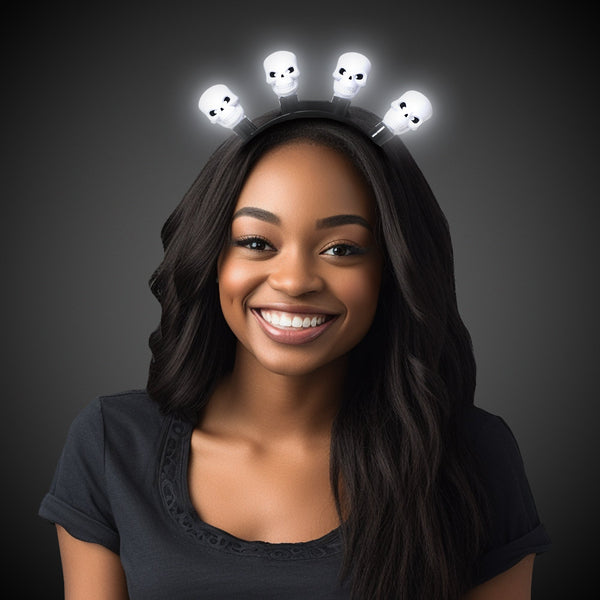 LED Halloween Headbands Retail Counter Display - Assorted 12 Per Pack
