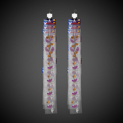 LED Halloween Necklaces Retail Hanging Display - Assorted 24 Per Pack