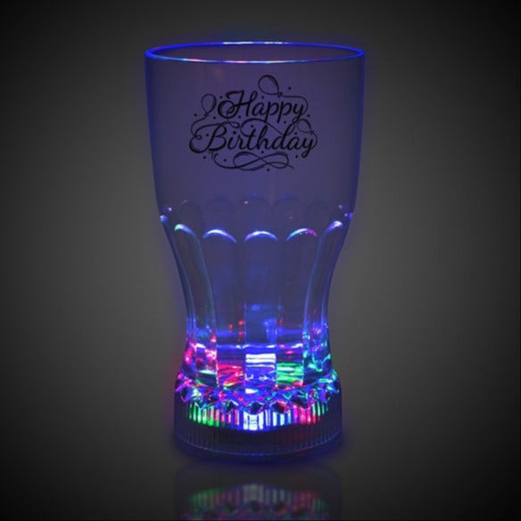 LED Light Up Happy Birthday 12 oz Cup