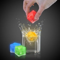 Assorted LED Light Up Ice Cubes - 12 Per Pack
