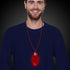 Red LED Jumbo Christmas Bulb Necklace