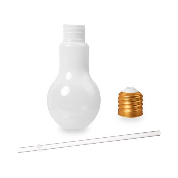 LED Light Up Bulb Cup with Lid & Straw