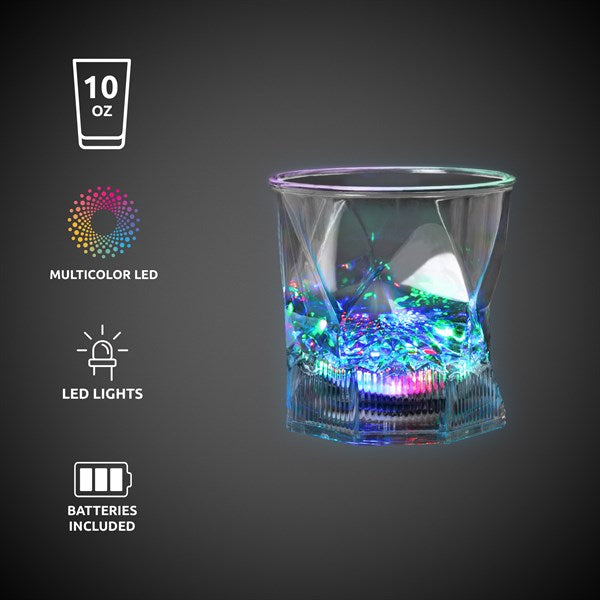 LED Light Up 10 Oz Cube Cup - Multi Color