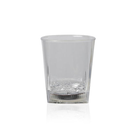 LED Light Up 10 Oz Square Bottom Rock Glass
