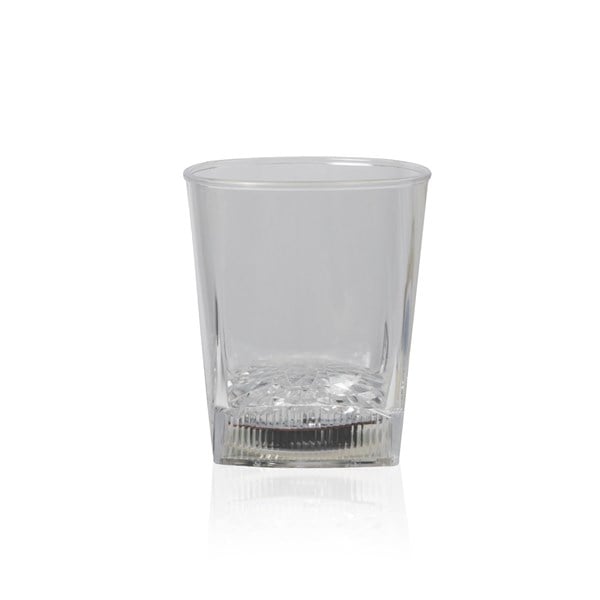 LED Light Up 10 Oz Square Bottom Rock Glass