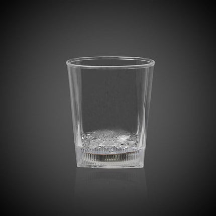 LED Light Up 10 Oz Square Bottom Rock Glass