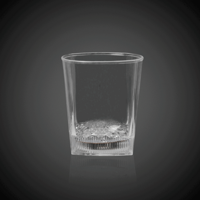 LED Light Up 10 Oz Square Bottom Rock Glass