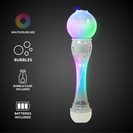 LED Light Up 11" Translucent Bubble Wand