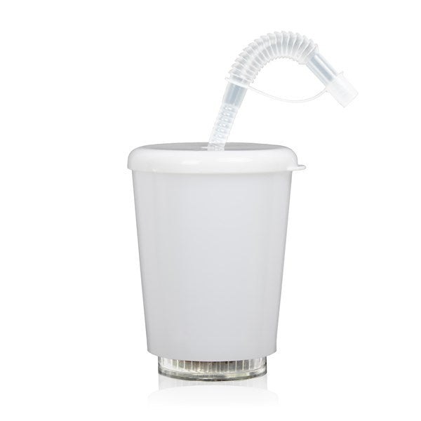 LED Light Up 12 Oz Cup With Lid & Straw