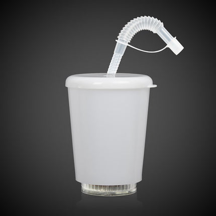 LED Light Up 12 Oz Cup With Lid & Straw