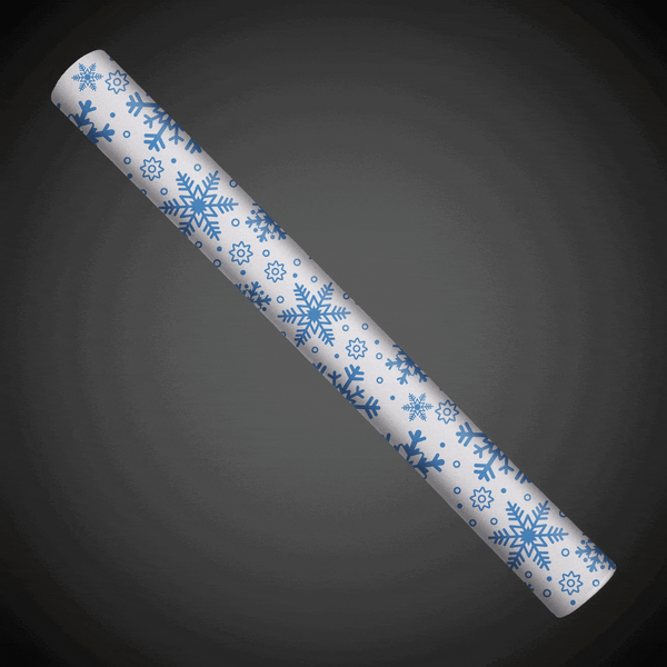 LED Light Up 16 Inch Snowflakes Print Foam Stick Baton