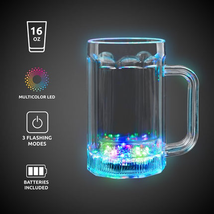Multi-Color LED Light Up 16 Oz Beer Mug
