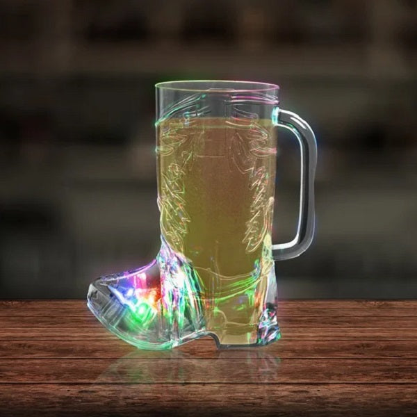 LED Light Up 16 Oz Cowboy Boot Cup