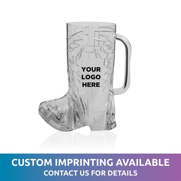 LED Light Up 16 Oz Cowboy Boot Cup - Custom Imprint