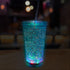 LED Light Up 16 Oz Crystal Tumbler With Lid And Straw - Multi Color