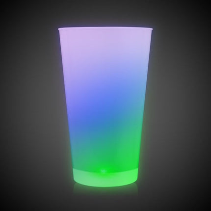 LED Light Up Rainbow 16 Oz Pint Glass