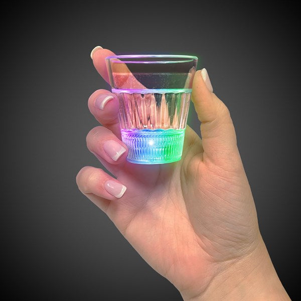 LED Light Up 2 Oz Rainbow Shot Glass