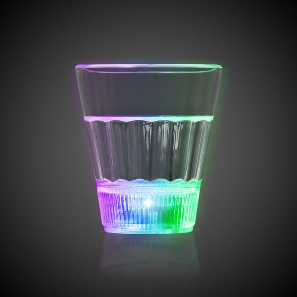 LED Light Up 2 Oz Rainbow Shot Glass